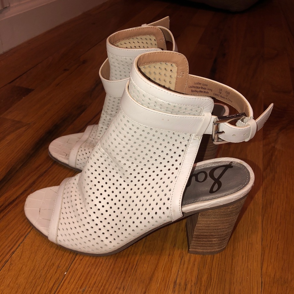 Sam Edelman White Sandal Heels
